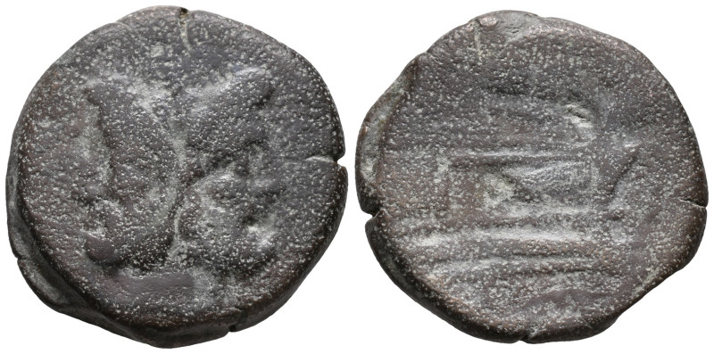 Anonymous(?), Rome, after 211 BC. Æ As (22.5mm, 12.17g). Laureate head of Janus....