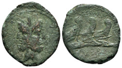 C. Vibius C.f. Pansa, c. 90 BC. Æ As (29mm, 8.22g, 7h). Laureate head of Janus. R/ Three prows r. Crawford 342/7e; RBW 1292. Green patina, VF