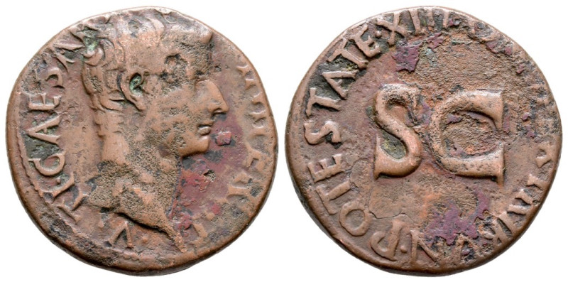 Tiberius, Caesar, 4-14. Æ As (28 mm, 10.61 g), Rome, 10-11. Obv. TI CAESAR AVGVS...