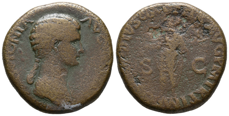 Antonia Minor (Augusta, AD 37 and 41). Æ Dupondius (27mm, 12.65g). Rome, AD 41-2...