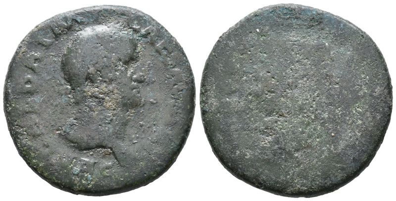 Galba (68-69). Æ As (26mm, 12.02g). Rome. Laureate head r. R/ Blank. Fine