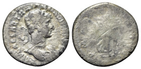 Hadrian (117-138). AR Quinarius (13mm, 1.35g, 6h). Rome, 120-121. Laureate bust r., slight drapery. R/ Victory flying r., holding trophy with both han...