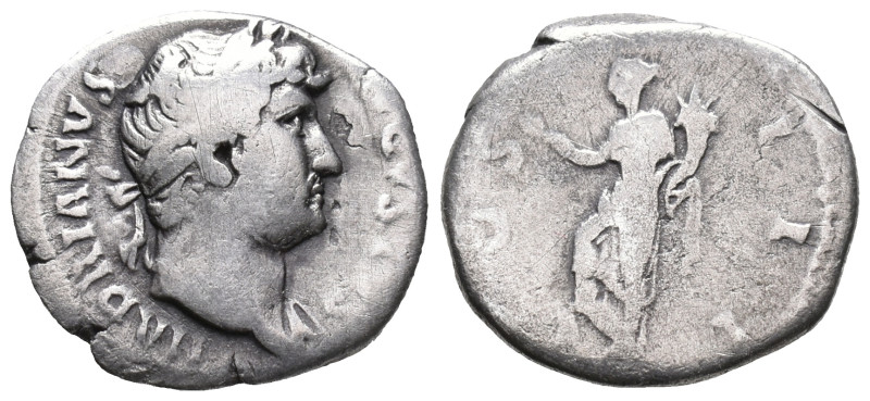 Hadrian (117-138). Denarius (18mm, 2.74g). Rome, c. 126-7. Laureate head r. R/ A...