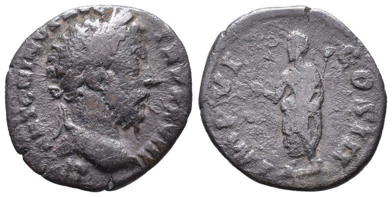 Marcus Aurelius (161-180). AR Denarius (16mm, 2.41g). Rome, AD 172-3. Laureate h...