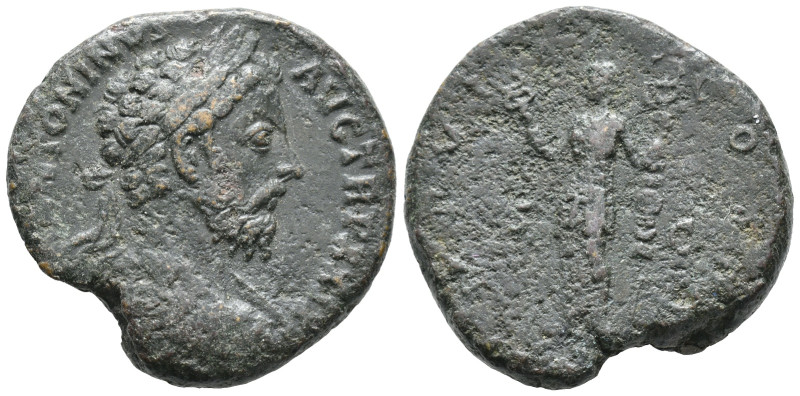 Marcus Aurelius (161-180). Æ Sestertius (28mm, 20.48g). Rome, 174-5. Laureate an...