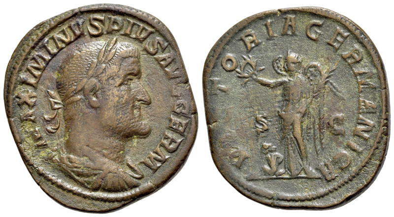 Maximinus I (235-238). Æ Sestertius (32mm, 20.64g, 1h), Rome, 236-237. Obv. MAXI...