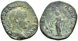 Gordian III (238-244). Æ Sestertius (29mm, 17.60g, 12h), Rome, 241-244. Obv. IMP GORDIANVS PIVS FEL AVG Laureate, draped and cuirassed bust of Gordian...