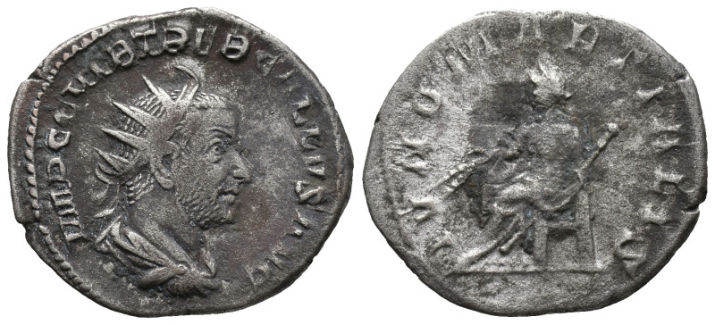 Trebonianus Gallus (251-253). AR Antoninianus (20mm, 2.77g). Rome, AD 252. Radia...