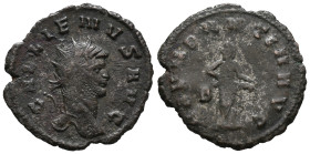 Gallienus (253-268). Antoninianus (23mm, 4.00g). Rome. Radiate head r. R/ Abundantia standing r., emptying cornucopia; B to l. RIC V 157s; MIR 574a. G...