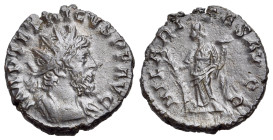 Tetricus I (271-274). Antoninianus (18mm, 3.31g, 12h). Colonia Agrippinensis or Treveri. Radiate and cuirassed bust r. R/Hilaritas standing left with ...