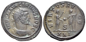 Carinus (Caesar, 282-283). Antoninianus (20mm, 3.24g, 11h). Antioch, AD 282. Radiate and cuirassed bust r. R/ Carinus standing r., holding sceptre and...