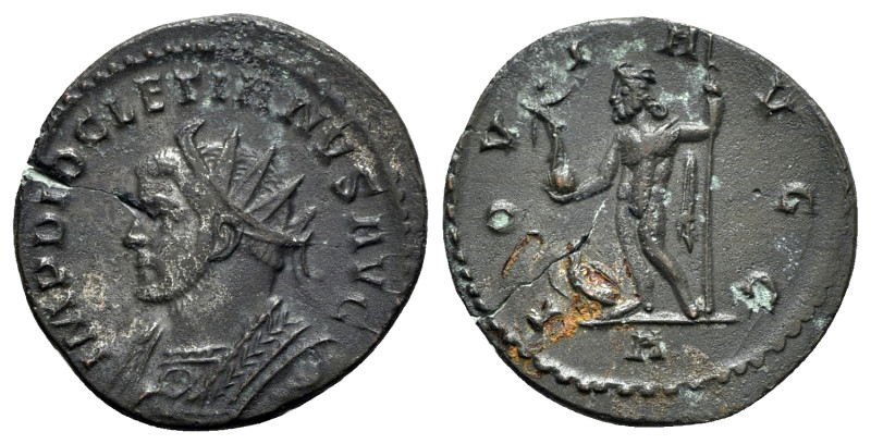 Diocletian (284-305). Antoninianus (22mm, 3.18g, 6h). Lugdunum, 290-1. Radiate a...