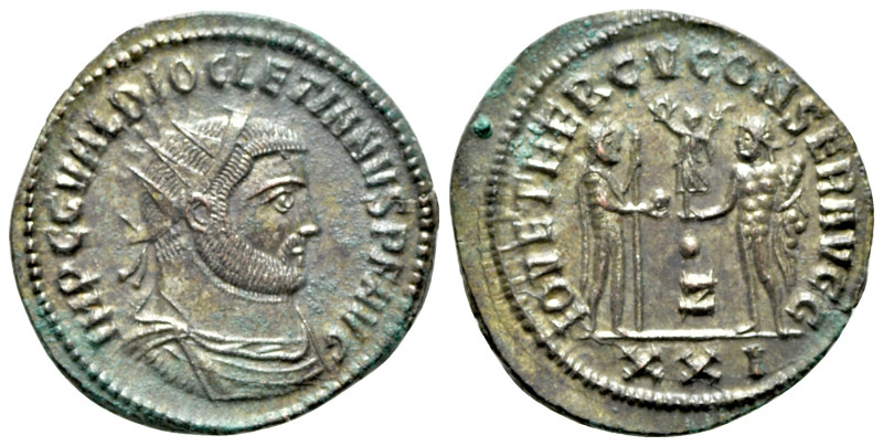 Diocletian (284-305). Antoninianus (22mm, 3.51g, 5h). Antioch, 285-293. Radiate,...