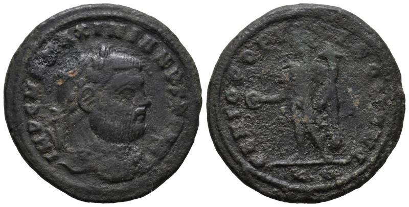 Maximianus (286-305). Æ Follis (27mm, 10.22g). Cyzicus, 295-6. Laureate head r. ...