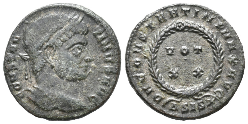 Constantine I (307/310-337). Æ Follis (17mm, 3,12g). Siscia, 320-321. Laureate h...