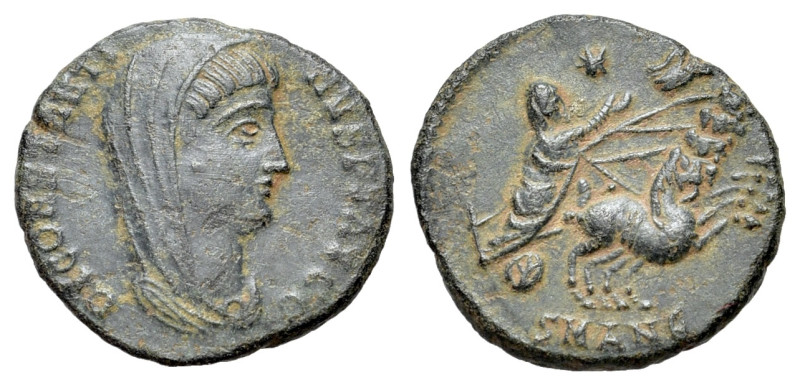 Divus Constantine I (died 337). Æ (15mm, 1.45g, 9h). Antioch, 337-340. Veiled he...