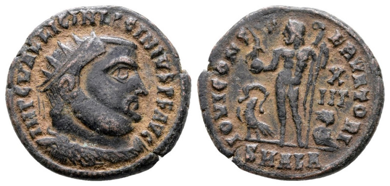 Licinius I, 308-324. Æ Follis (19 mm, 3.03 g. ). Alexandria, 321-324. Obv. IMP C...