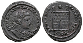 Constantine II (Caesar, 316-337). Æ Follis (20 mm 3,53 g),Londinium, 324-326. Obv. CONSTANTINVS IVN NOB C Laureate, draped and cuirassed bust of Const...