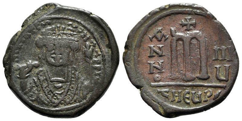 Maurice Tiberius (582-602). Æ 40 Nummi (31mm, 12.22g, 6h). Theoupolis (Antioch),...