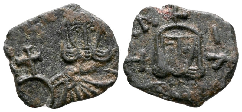 Michael I (811-813). Æ 40 Nummi (17mm, 1.86g). Syracuse, AD 811. Crowned and bea...