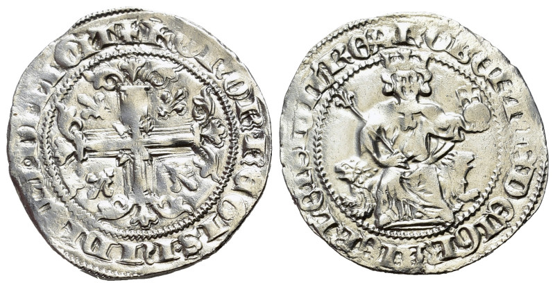 Italy, Napoli. Roberto d’Angiò (1309-1343). AR Gigliato (25mm, 3.97g, 1h). +ROBE...