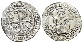 Italy, Napoli. Roberto d’Angiò (1309-1343). AR Gigliato (25mm, 3.97g, 1h). +ROBERT⋅DEI⋅GRA⋅IERL’⋅ET⋅SICIL’⋅REX, Roberto seated facing, holding lis-tip...