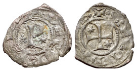 Italy. Perugia, Republic (1260-1506) . Picciolo (15mm, 0.52g, 3h). In the large field P and two small stars. R/ Patent cross with small stars in the s...