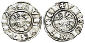 Italy, Verona (Republic). Cangrande I della Scala (1308-1329). AR Grosso da 20 Denari (18mm, 1.20g, 12h). ✠ (ladder) VE ∗ RO ∗ NA ∗ around cross patté...