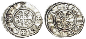Italy, Verona (Republic). Cangrande I della Scala (1308-1329). AR Grosso da 20 Denari (18mm, 1.21g, 9h). ✠ (ladder) VE ∗ RO ∗ NA ∗ around cross pattée...