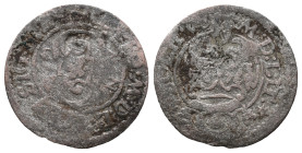Poland, Sigismund III (1587-1632). 3 Deniers (16mm, 0.46g). Good Fine
