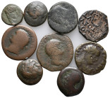 Mixed lot of 9 Greek and Roman Æ coins, to be catalog. LOT SOLD AS IS, NO RETURN