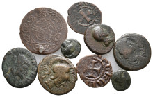 Mixed lot of 9 Greek, Roman and Medieval Æ coins, to be catalog. LOT SOLD AS IS, NO RETURN