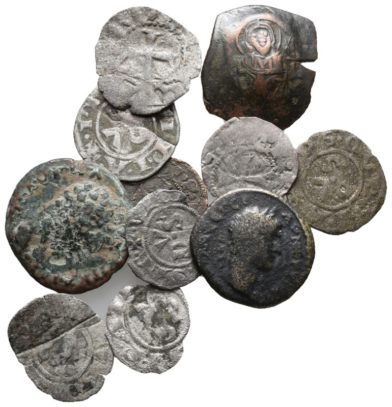 Mixed lot of 11 Roman, Byzantine and Medieval Æ and BI coins, to be catalog. LOT...