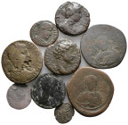 Mixed lot of 9 Roman, Byzantine and Modern Æ coins, to be catalog. LOT SOLD AS IS, NO RETURN