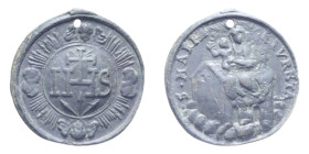 MEDAGLIETTA VOTIVA (PERIODO 1500/1800) CU. 8,02 GR.