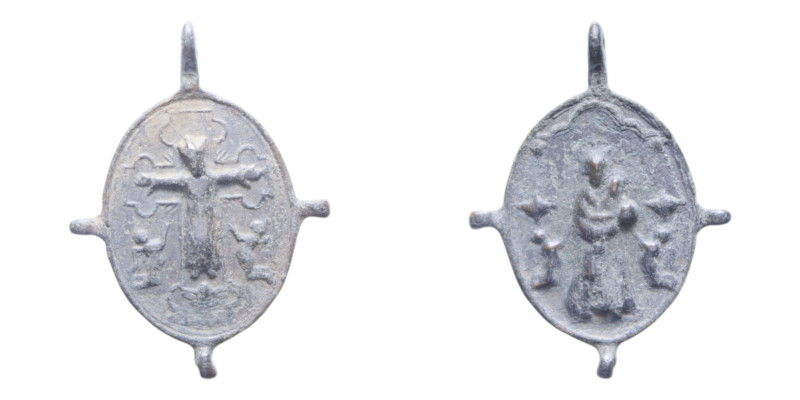 MEDAGLIETTA VOTIVA (PERIODO 1500/1800) CU. 2,75 GR.