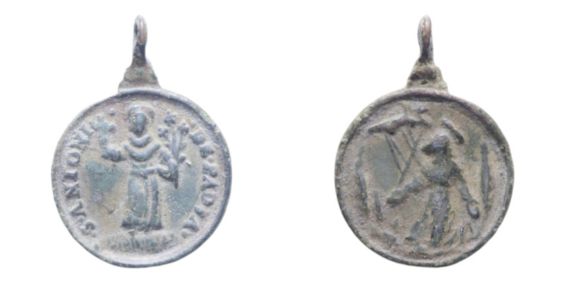 MEDAGLIETTA VOTIVA (PERIODO 1500/1800) CU. 1,90 GR.