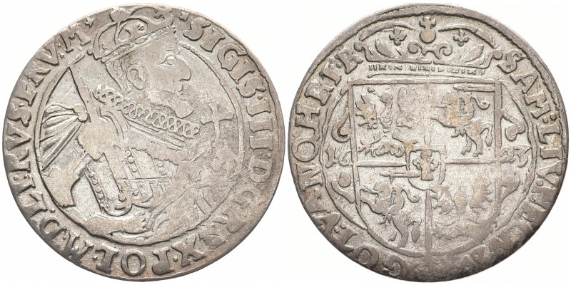 POLEN
Sigismund III., 1587 - 1632. Ort (18 Groszy) Groschen 1623, Bromberg. Kop...