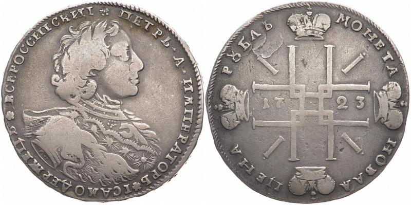 RUSSLAND GROSSFUERSTENTUM / KAISERREICH
Peter I., 1682 / 1689 - 1725. Rubel 172...