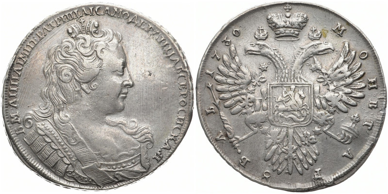 RUSSLAND GROSSFUERSTENTUM / KAISERREICH
Anna, 1730 - 1740. Rubel 1730, Moskau, ...