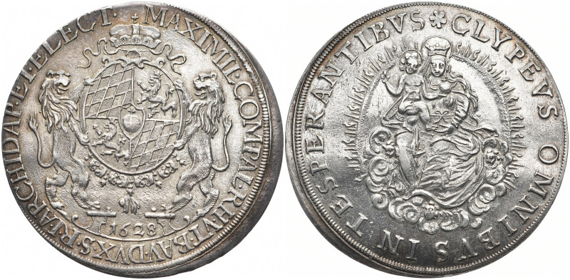 BAYERN
Maximilian I., 1598 - 1651. Reichstaler 1628, München. Hahn 111; Dav. 60...