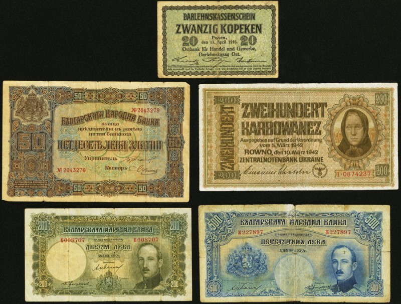 A Large Mixed Lot of 90 Examples from Austria, Bulgaria, and the Ukraine Very Go...