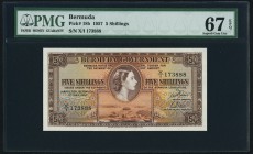 Bermuda Bermuda Government 5 Shillings 1.5.1957 Pick 18b PMG Superb Gem Unc 67 EPQ. 

HID09801242017