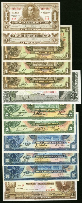 A Sizable Offering of Bolivian Notes. Very Fine-Extremely Fine or Better. 

HID0...