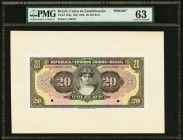 Brazil Caixa de Estabilizacao 20 Mil Reis ND; 1926 Pick 104p Proof PMG Choice Uncirculated 63. Two POCs; tear.

HID09801242017