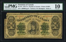 Canada Dominion of Canada 1 Dollar 1878 DC-8f-i PMG Very Good 10 Corner Missing. 

HID09801242017