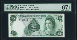 Cayman Islands Currency Board 5 Dollars 1971 Pick 2a PMG Superb Gem Unc 67 EPQ. 

HID09801242017