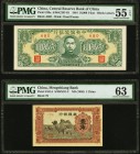 China Central Reserve Bank of China 10,00 Yuan 1944 Pick J39a Block Letters PMG About Uncirculated 55 EPQ. China Mengchiang Bank 1 Chiao ND (1940) Pic...