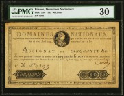 France Domaines Nationaux 50 Livres 1792 Pick A58 PMG Very Fine 30. Toning.

HID09801242017