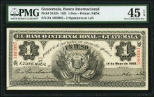 Guatemala Banco Internacional De Guatemala 1 Peso 18.5.1923 Pick S153b PMG Choice Extremely Fine 45 EPQ. 

HID09801242017